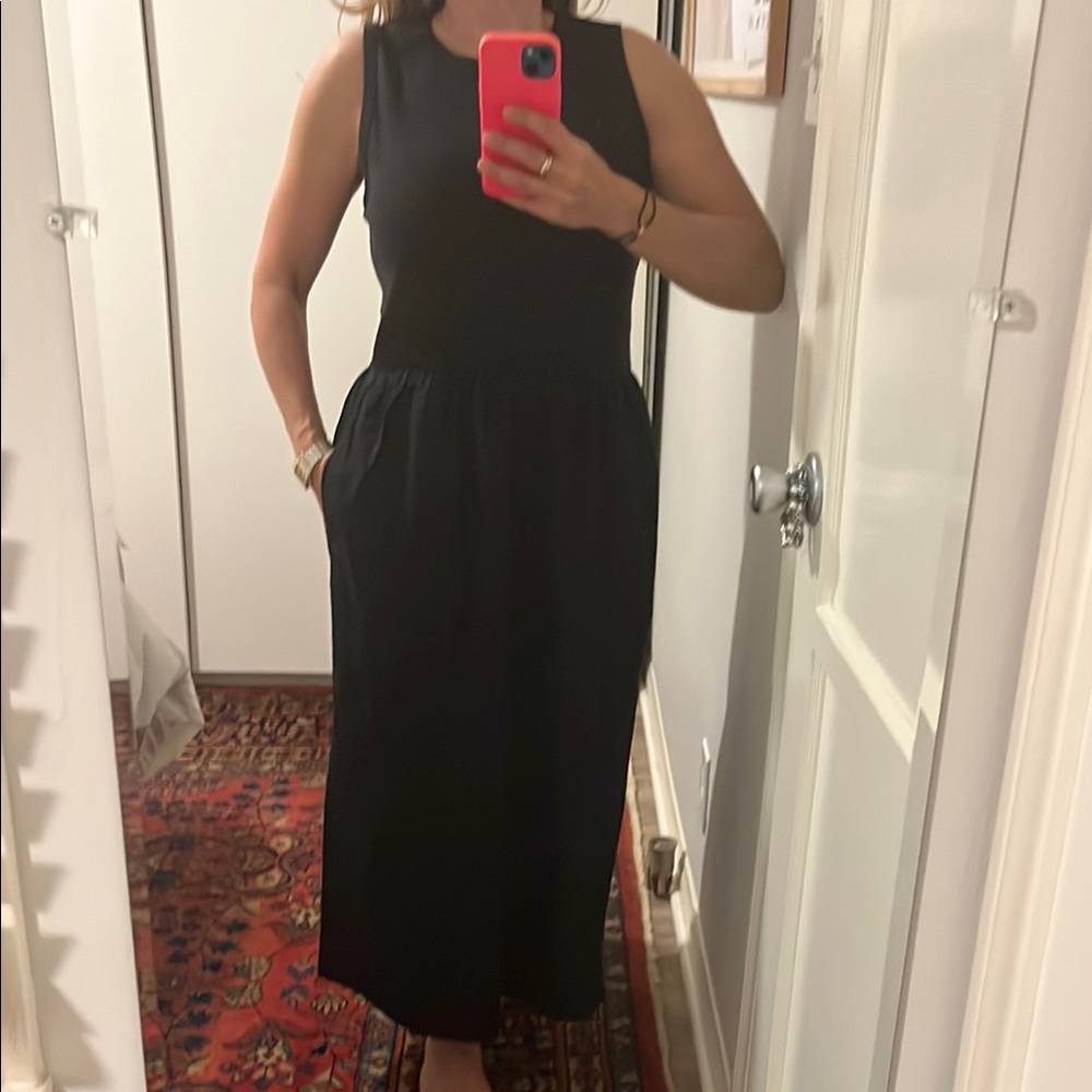 J. Crew Factory Black Sleeveless Sheath Dress